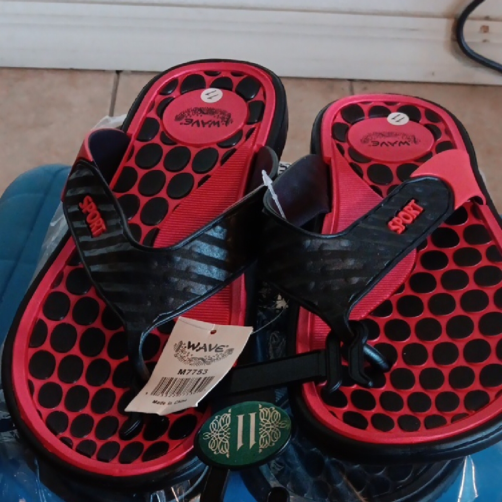 Red and Black Sport Sandals